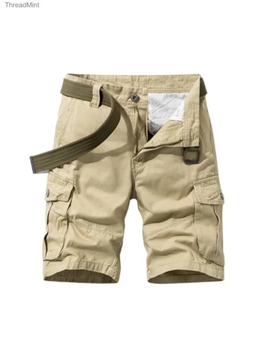 Men's Cotton Cargo Shorts Casual Summer Outdoor Work with 6 Pockets